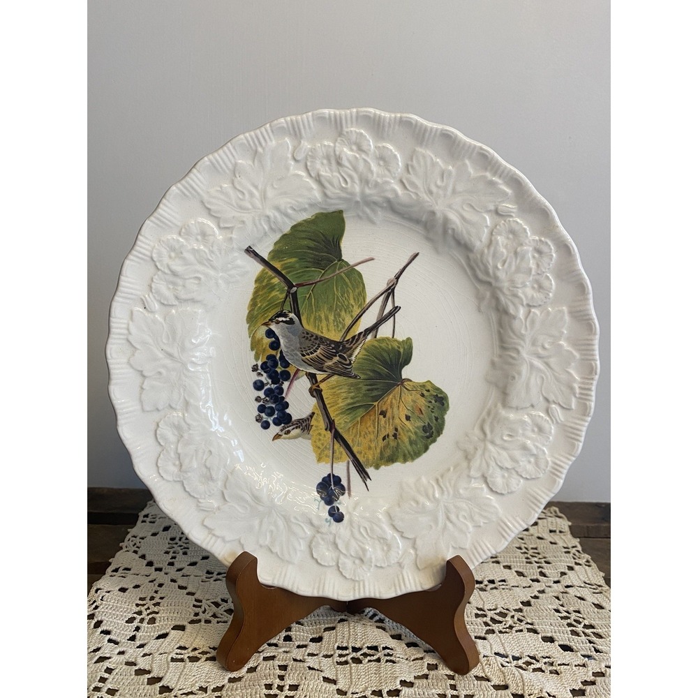 Alfred Meakin White Crowned Sparrow Birds of America Porcelain Collector Plate